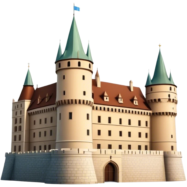 Cinematic Realistic Wawel Castle Landmark Emoji, depicted with the historic royal castle rendered with intricate detail and dramatic, majestic lighting. emoji