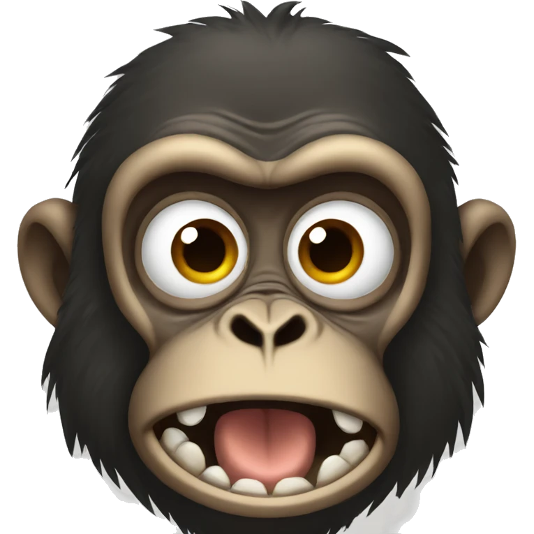 Shocked ape emoji