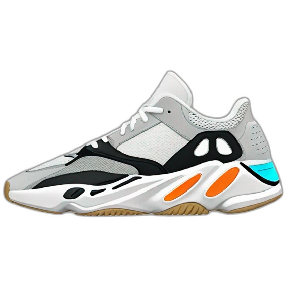 Adidas Yeezy waverunner sneakers emoji