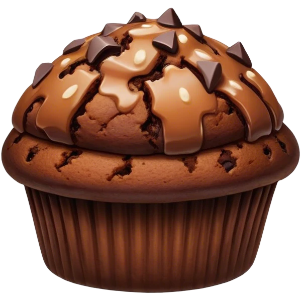 Gooey chocolate muffin emoji