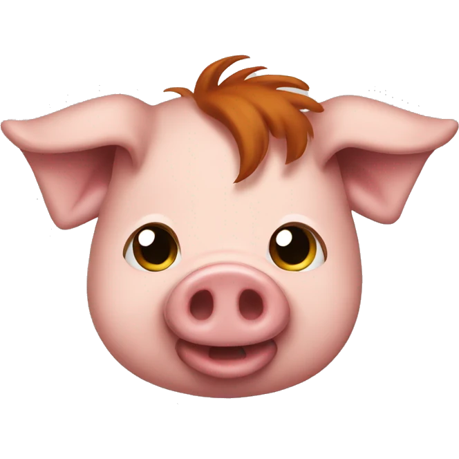 pig with brownish redhair  emoji