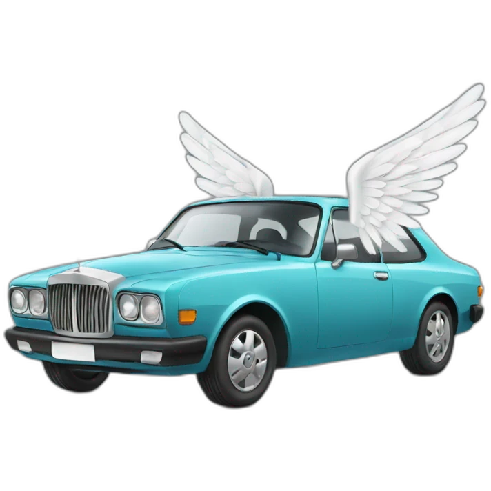 A car with wings emoji