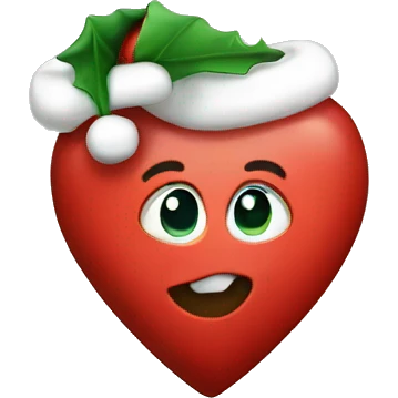 A heart with Christmas spirit emoji