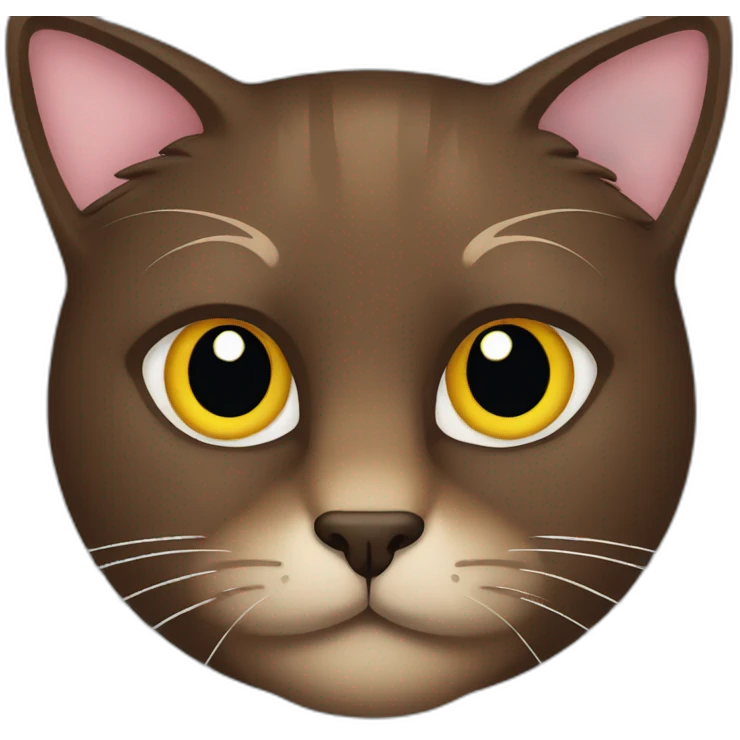 Dark brown cat emoji