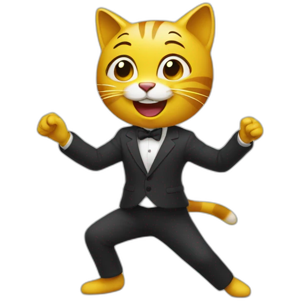 Un chat qui danse emoji