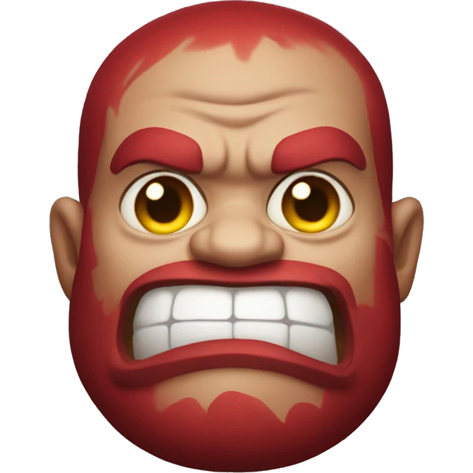 Red whatsapp IOS Oni Ogre emoji