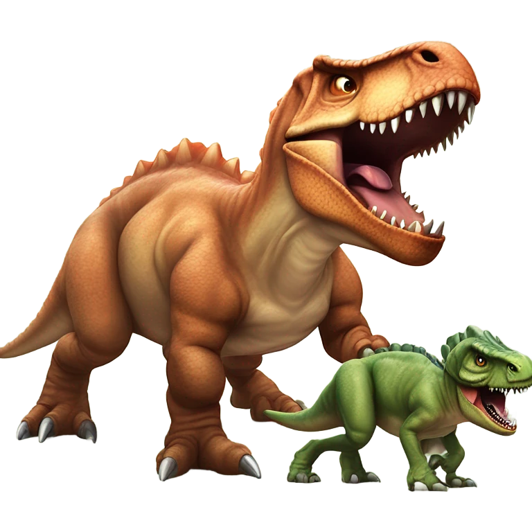 Dinosaur fighting  emoji
