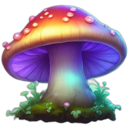 fantasy glowing fungi emoji