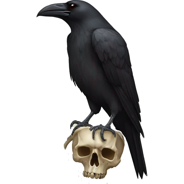 Crow's skull emoji