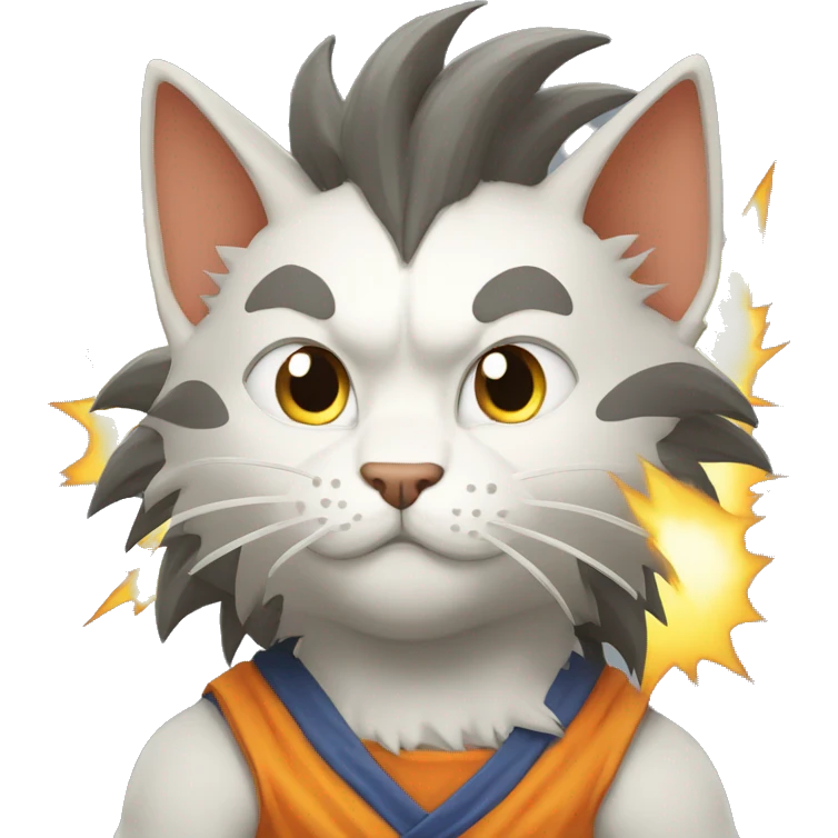 Cat Goku super Saiyan  emoji