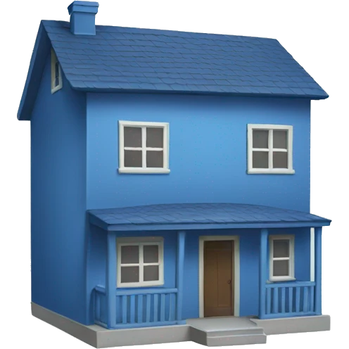 Blue house emoji