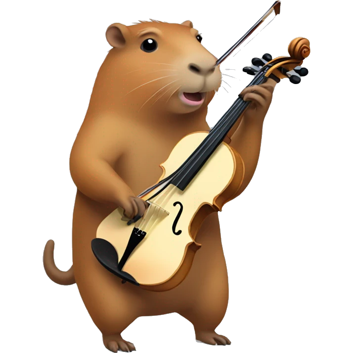 capybara playing violin emoji