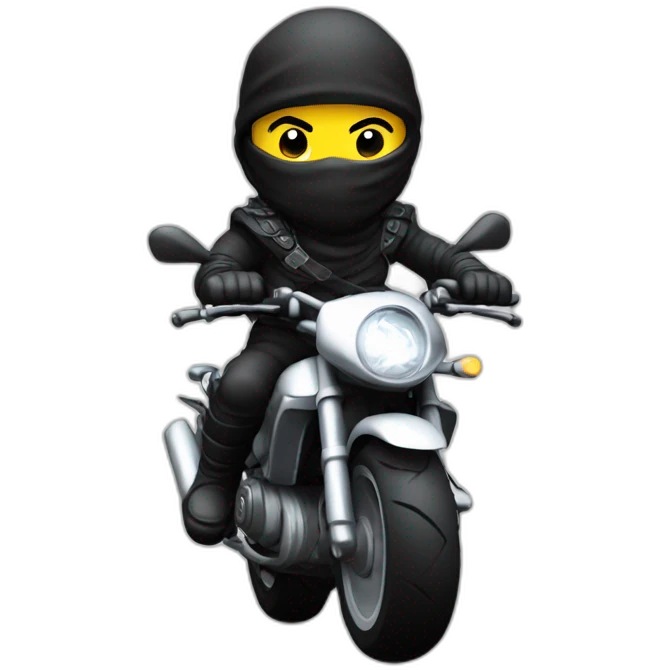 Ninja sur moto emoji