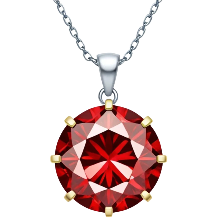 luxury red diamond necklace emoji