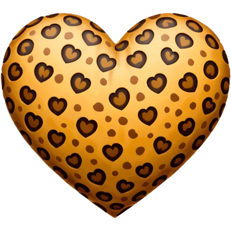 leopard print heart emoji