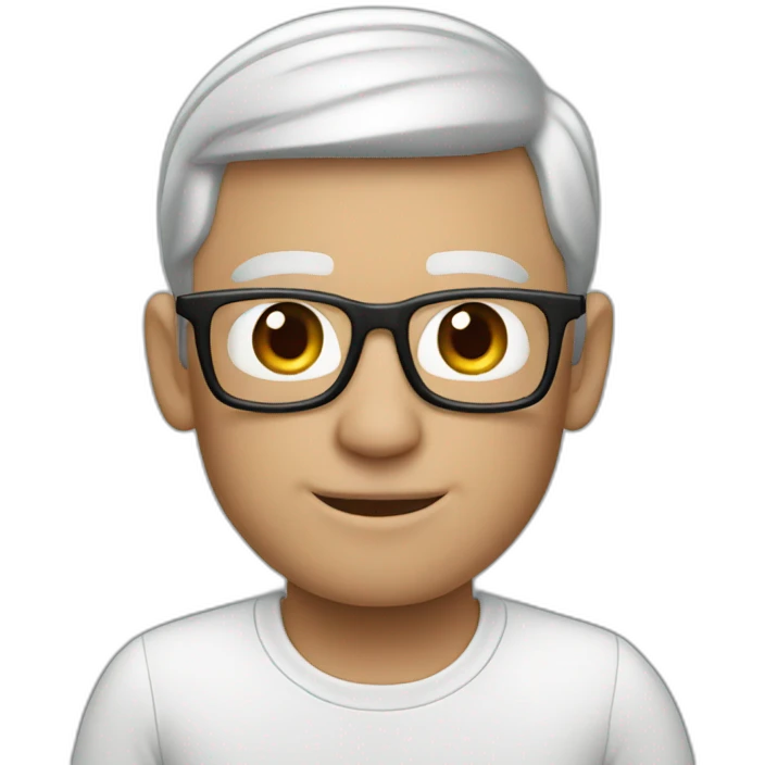 tim cook with black macbook pro emoji