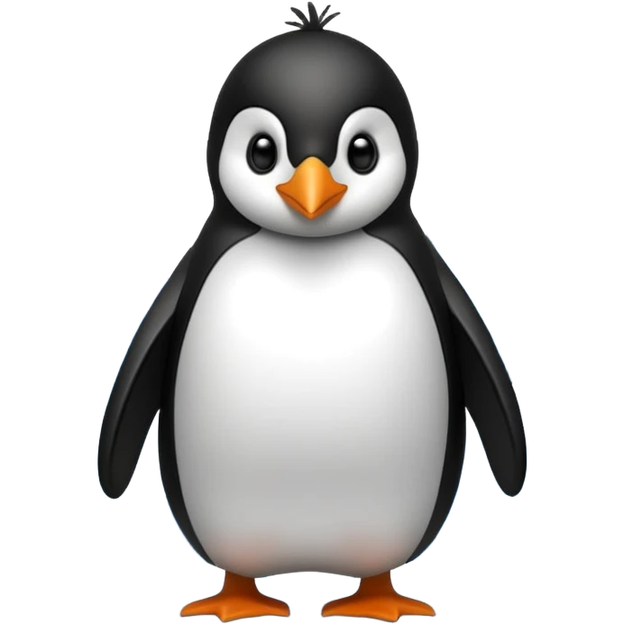 penguin looking to ice mountains emoji