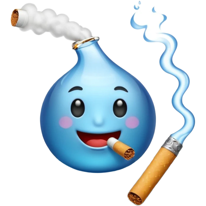 water smoking a cigarette emoji