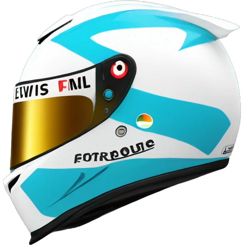 racing helmet lewis Hamilton blue colour  emoji