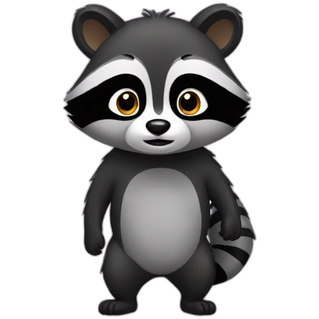 black racoon emoji