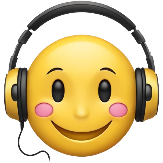 Smiley Listening to music emoji