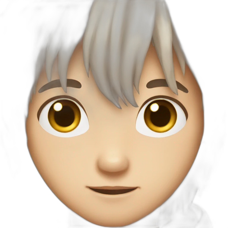 long brown hair brown eyes rabbit boy emoji