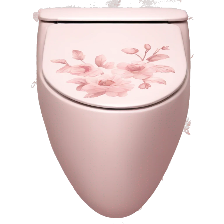 Light pink floral toilet seat  emoji