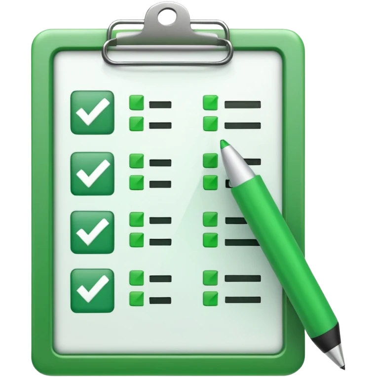 checklist with a plus infront of it emoji