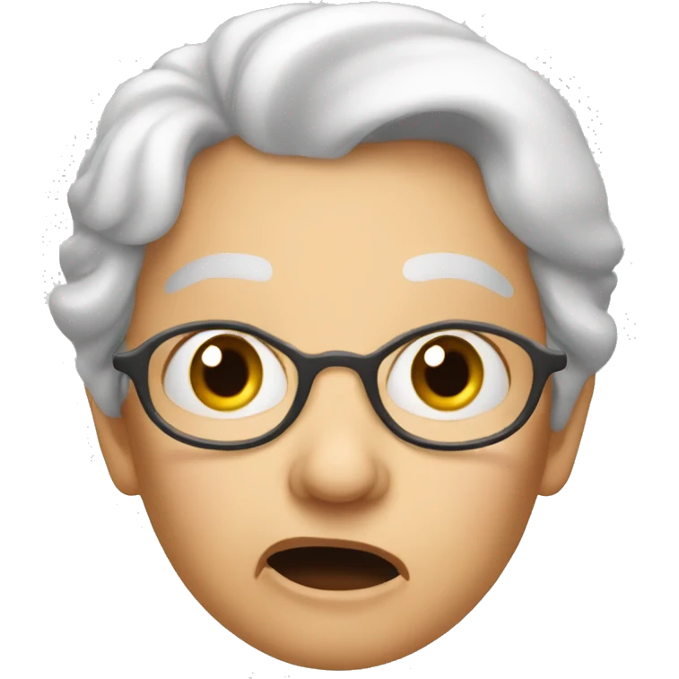surprised old lady emoji