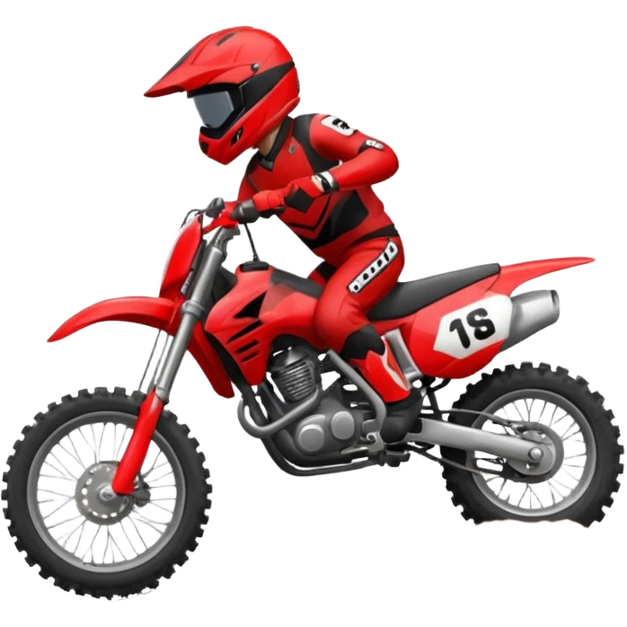 Motocross чёрный с красным emoji