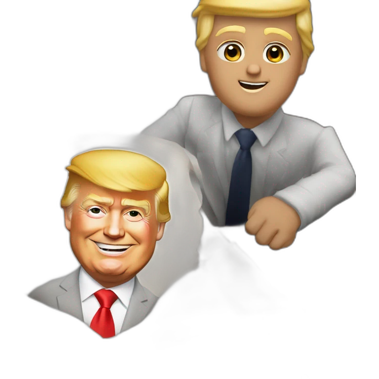 donald trump fait un doit d'honneur emoji