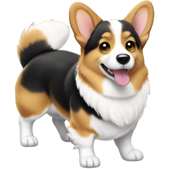 Tri color corgi emoji