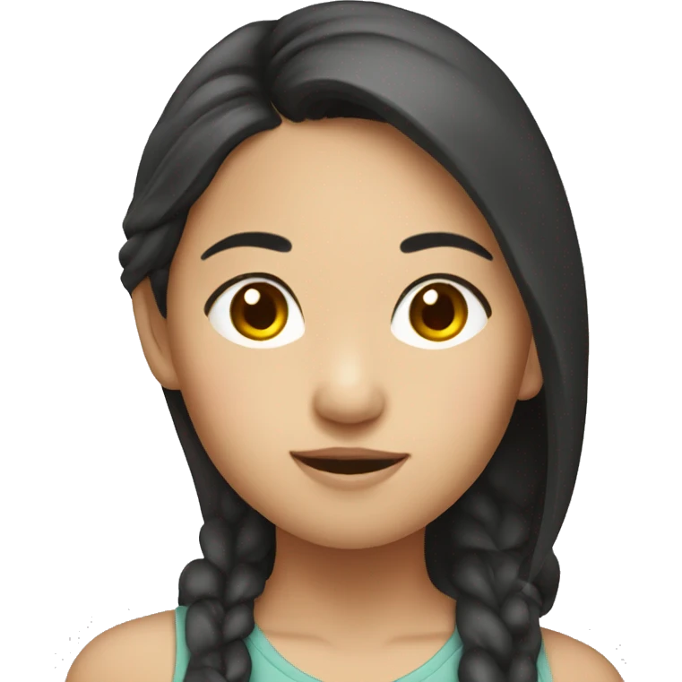 Asian brunet girl emoji