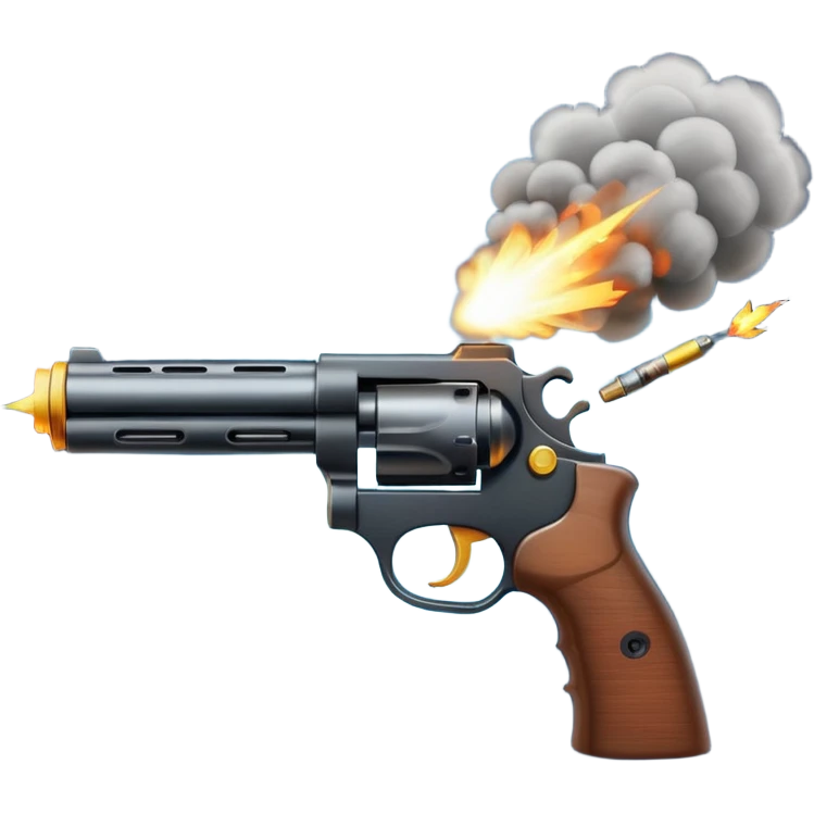 A gun firing  emoji