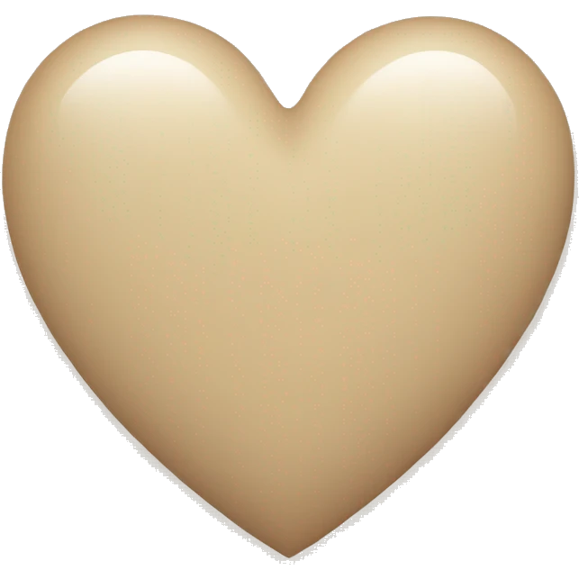 Beige heart  emoji