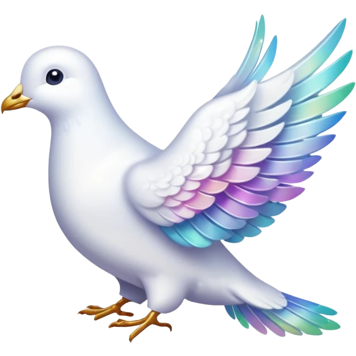 Sparkly White Dove emoji