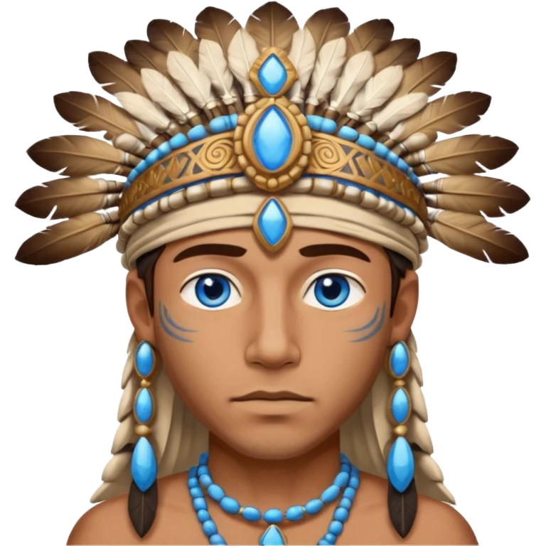 blue eyed desert tribe man emoji