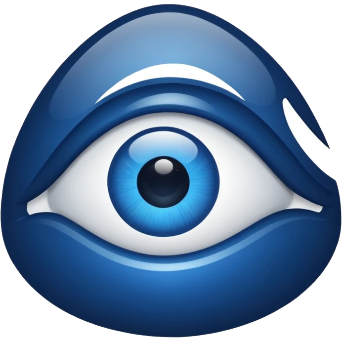 eye symbol, dark blue, minimal emoji