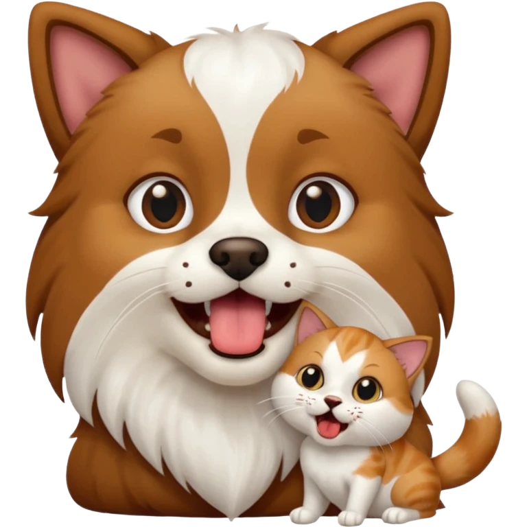 Dog Eating a cat emoji