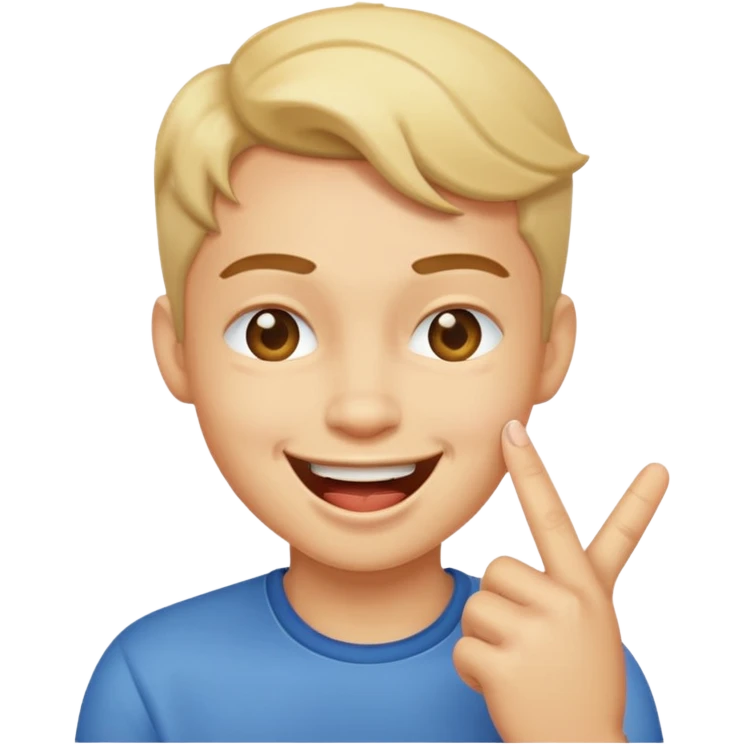 Un emoji coqueta mordiéndose el dedo emoji
