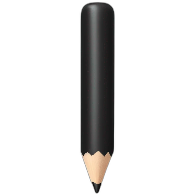 big black pencil emoji