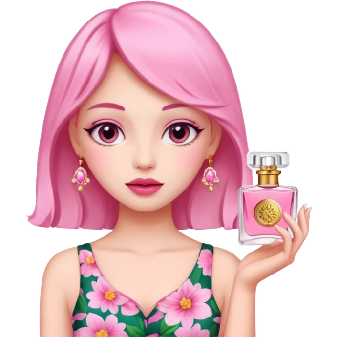 Perfume pink girl aesthetic emoji