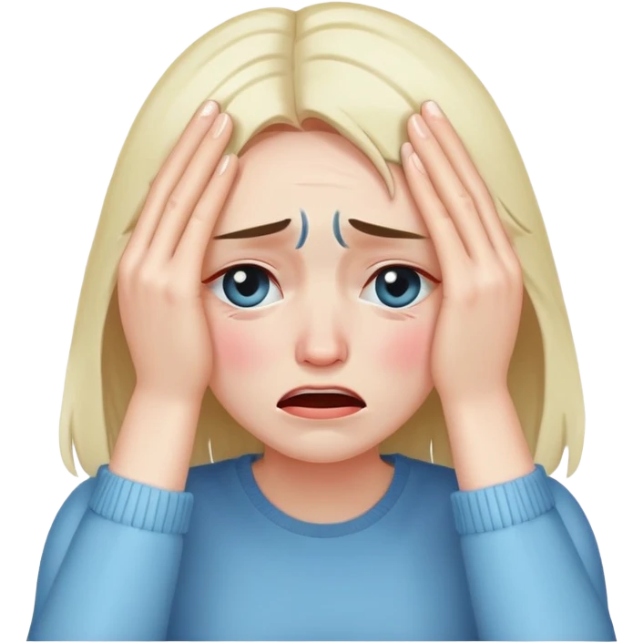 woman sitting and crying covering her face with her arms emoji