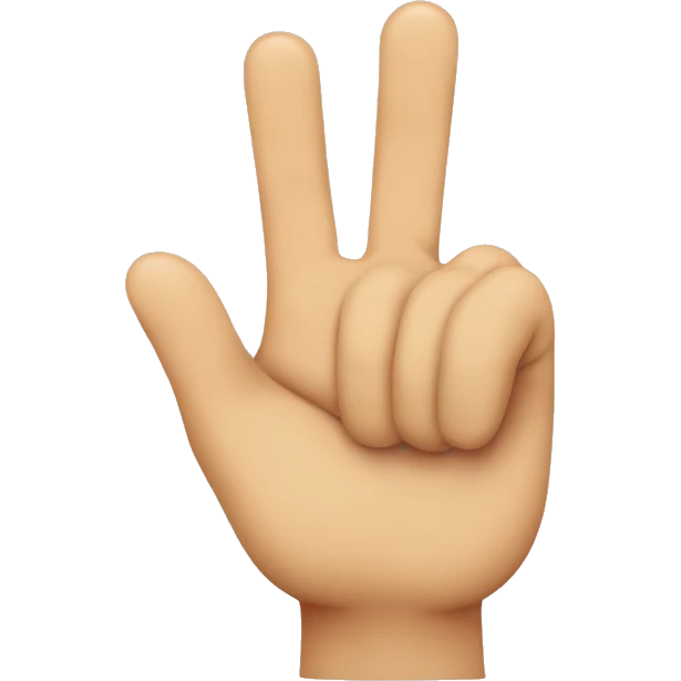 make a smiley face with three fingers thumb index and middle without face emoji