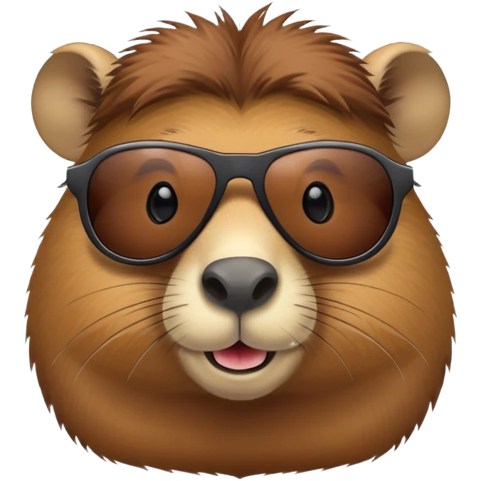 cool capybara wearing sunglasses emoji