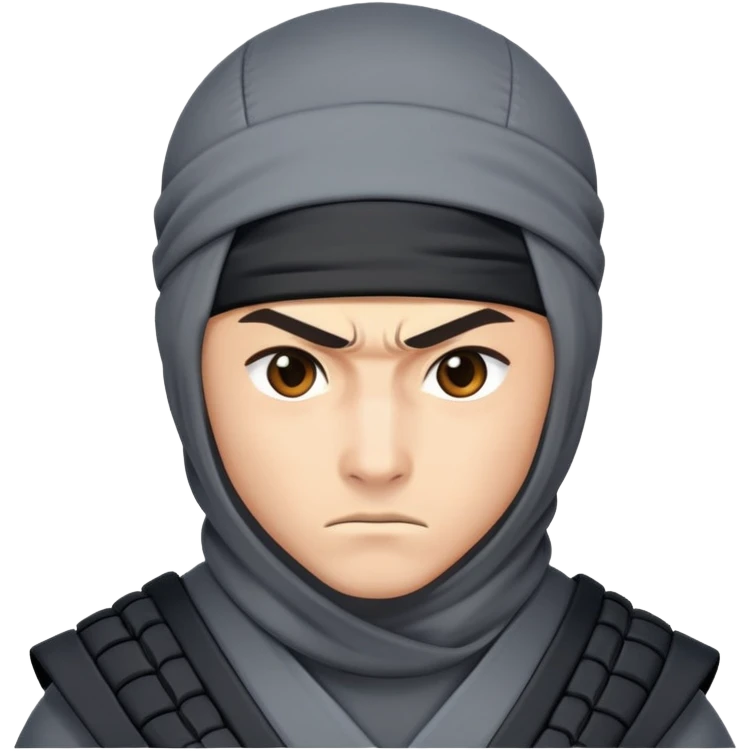 Ninja with tired eyes emoji