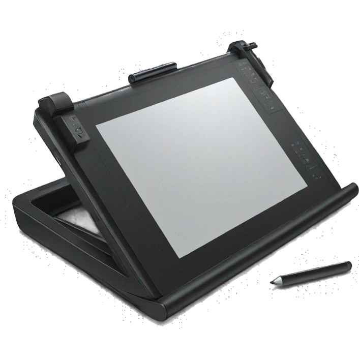 black graphics tablet for drawing emoji