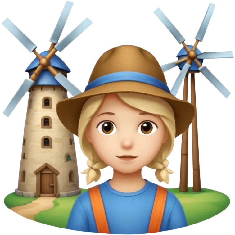 Kid with Windmills emoji
