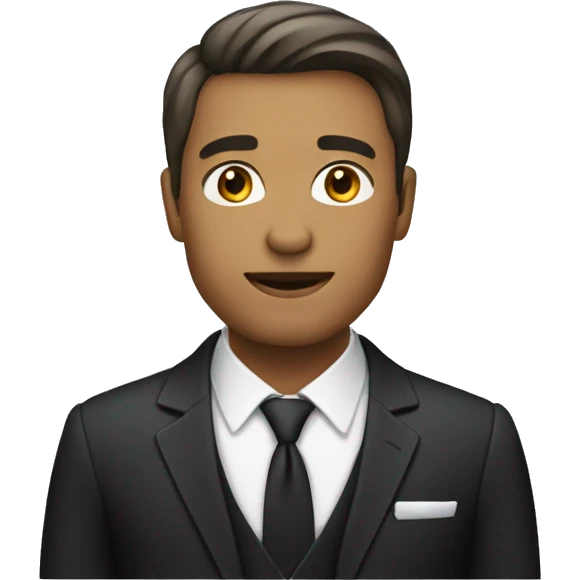 male in formal attire without phone emoji