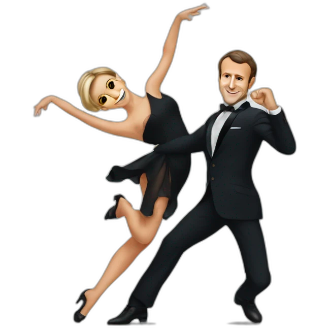 Emmanuel Macron dancing tango emoji